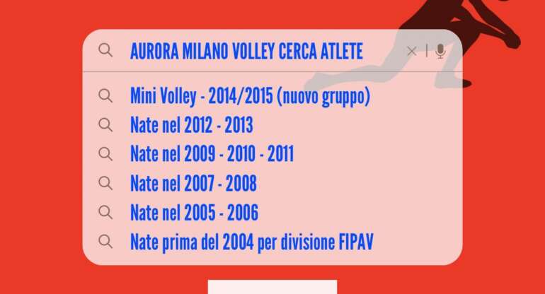 Aurora Volley cerca atlete!