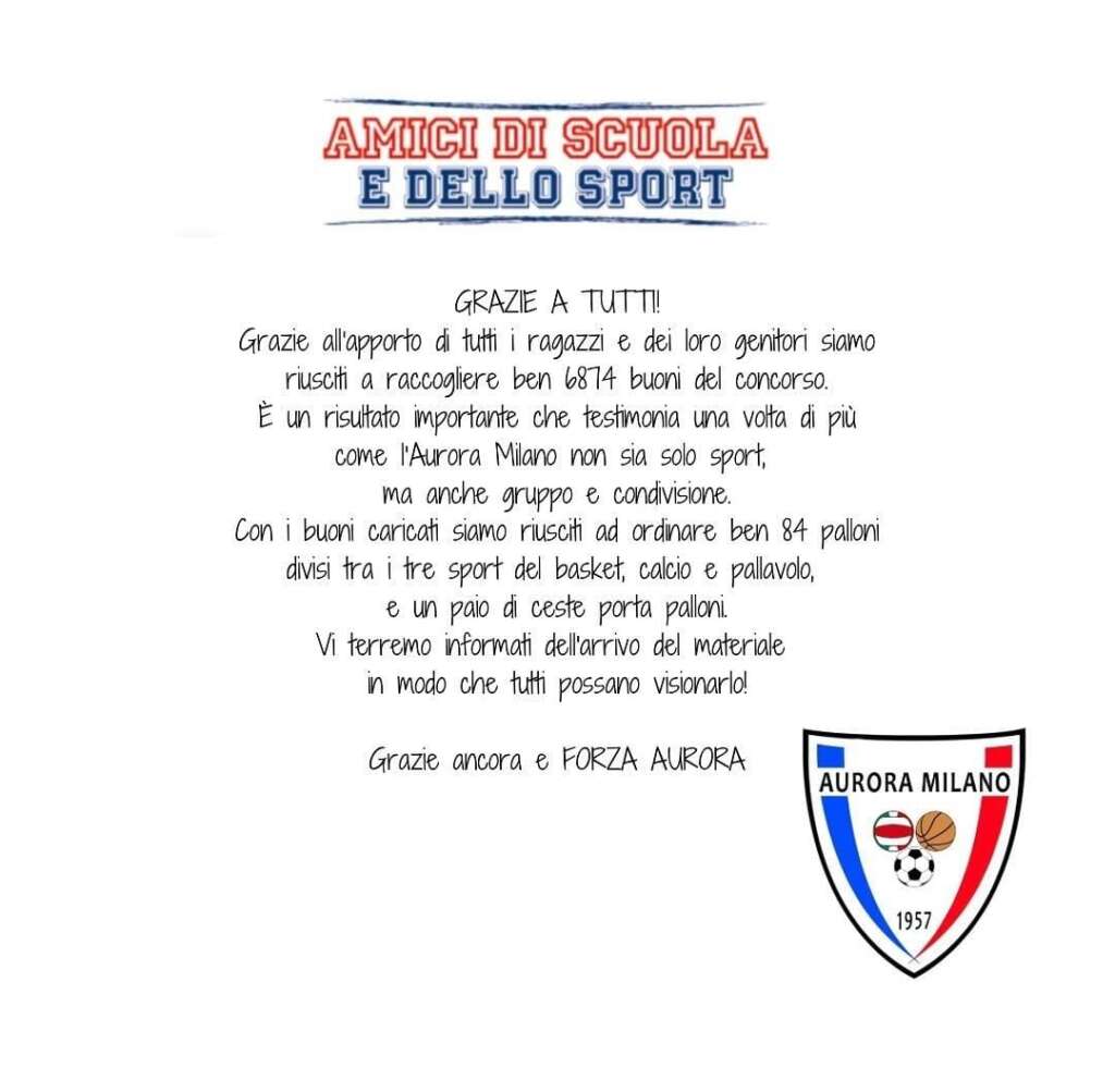 Grazie Amici dello sport