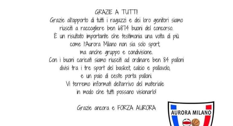 Grazie Amici dello sport